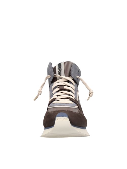 Sneakers alte in pelle e camoscio ANDIAFORA | MDDLE NABUKT.MORO-CELESTE